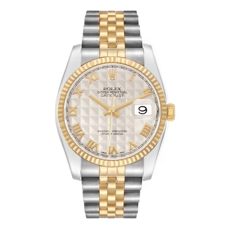 Datejust (Reference 116233). A 36mm yellow gold stainless steel automatic wristwatch with date. 2003-2004