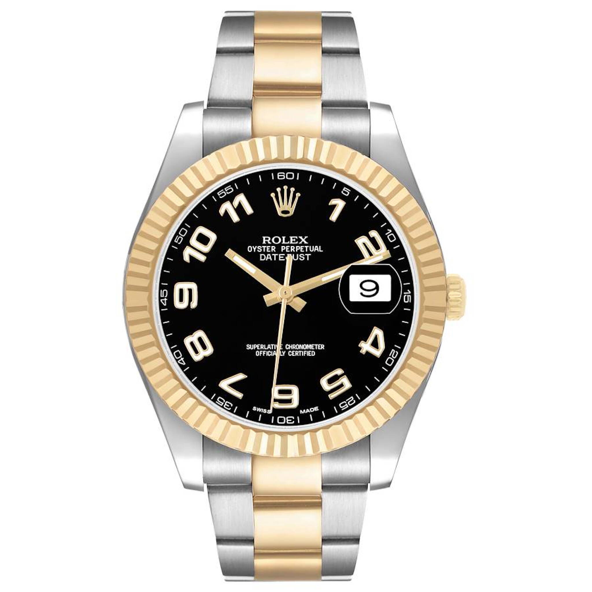 Datejust (Reference 116333). A 41mm yellow gold stainless steel automatic wristwatch with date. 2010 — view 1