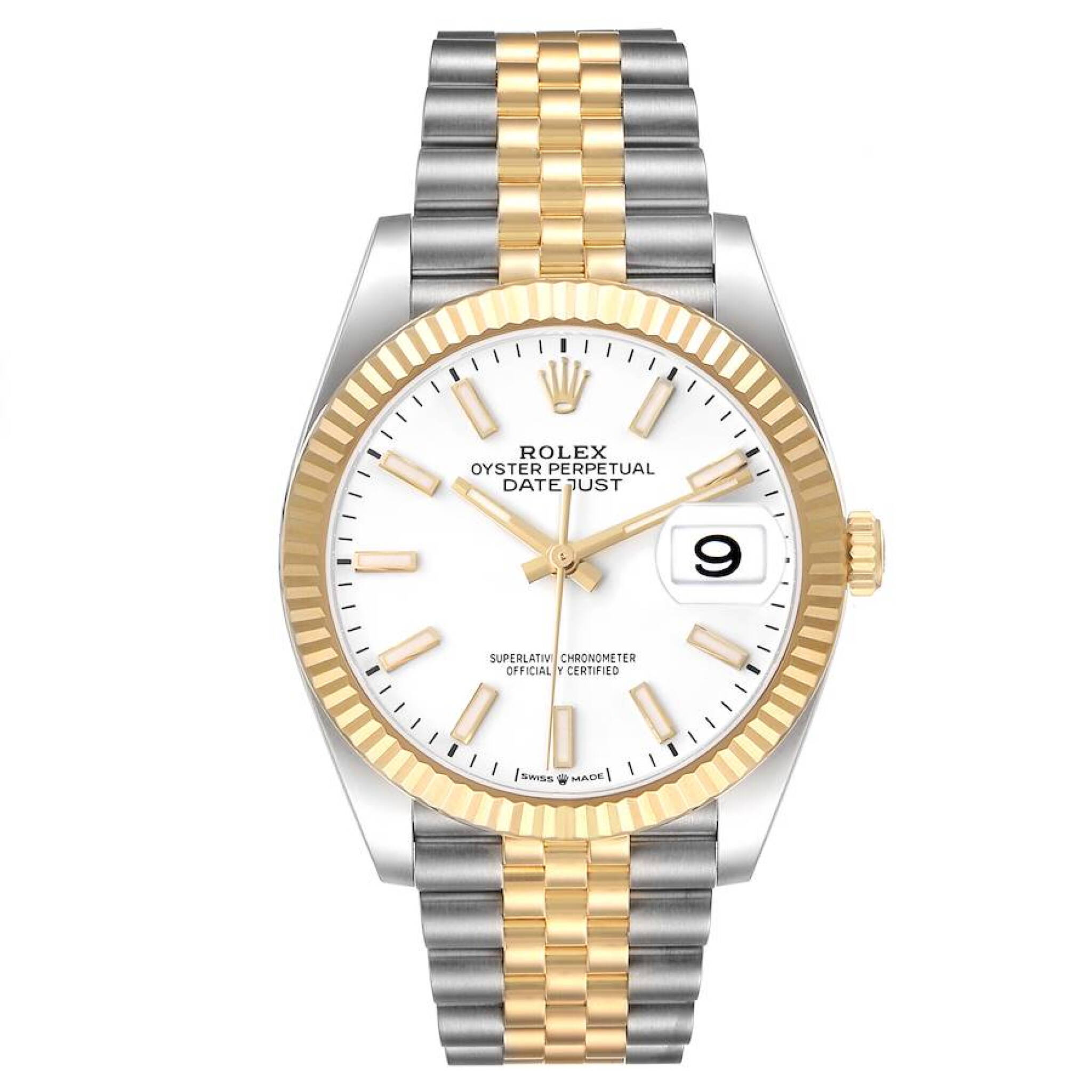 Datejust (Reference 126233). A 36mm yellow gold stainless steel automatic wristwatch with date. 2019 — view 1