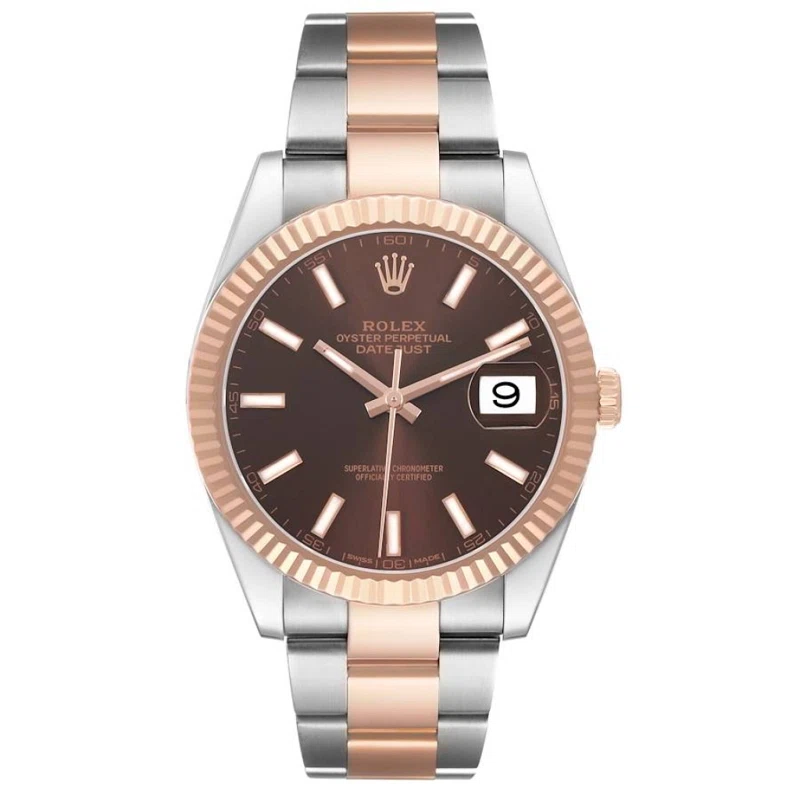 Datejust (Reference 126331). A 41mm rose gold stainless steel automatic wristwatch with date. 2018