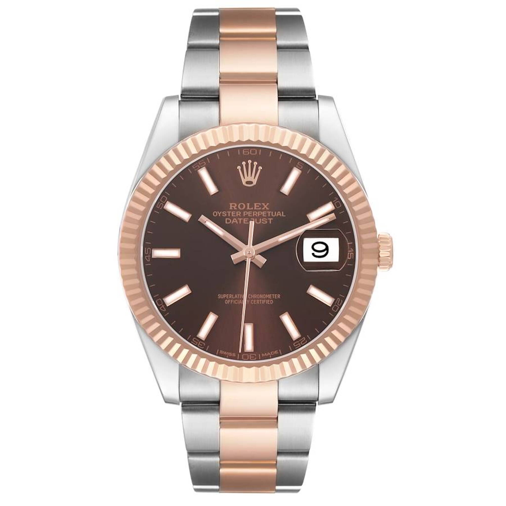 Datejust (Reference 126331). A 41mm rose gold stainless steel automatic wristwatch with date. 2018 — view 1