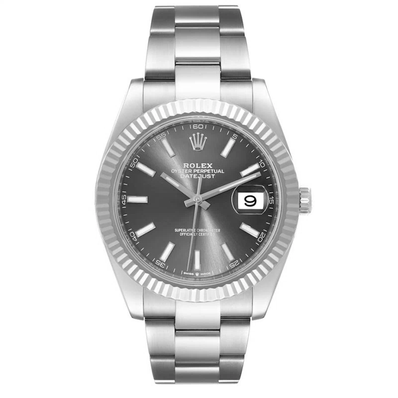 Datejust (Reference 126334). A 41mm white gold stainless steel automatic wristwatch with date. 2019