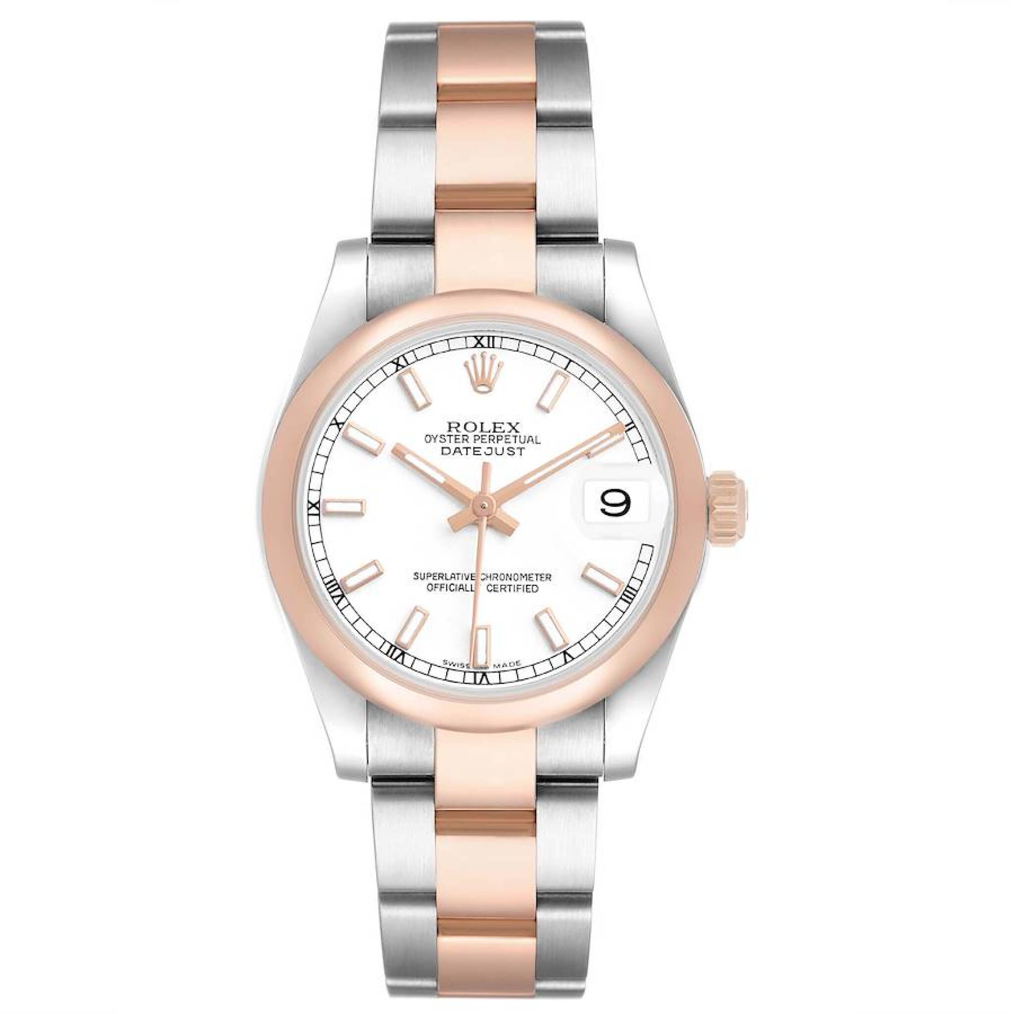 Datejust (Reference 178241). A 31mm rose gold stainless steel automatic wristwatch with date. 2009-2010 — view 1