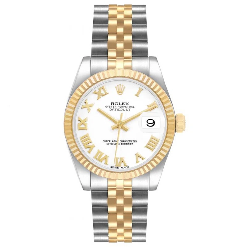 Datejust (Reference 178273). A 31mm yellow gold stainless steel automatic wristwatch with date.
