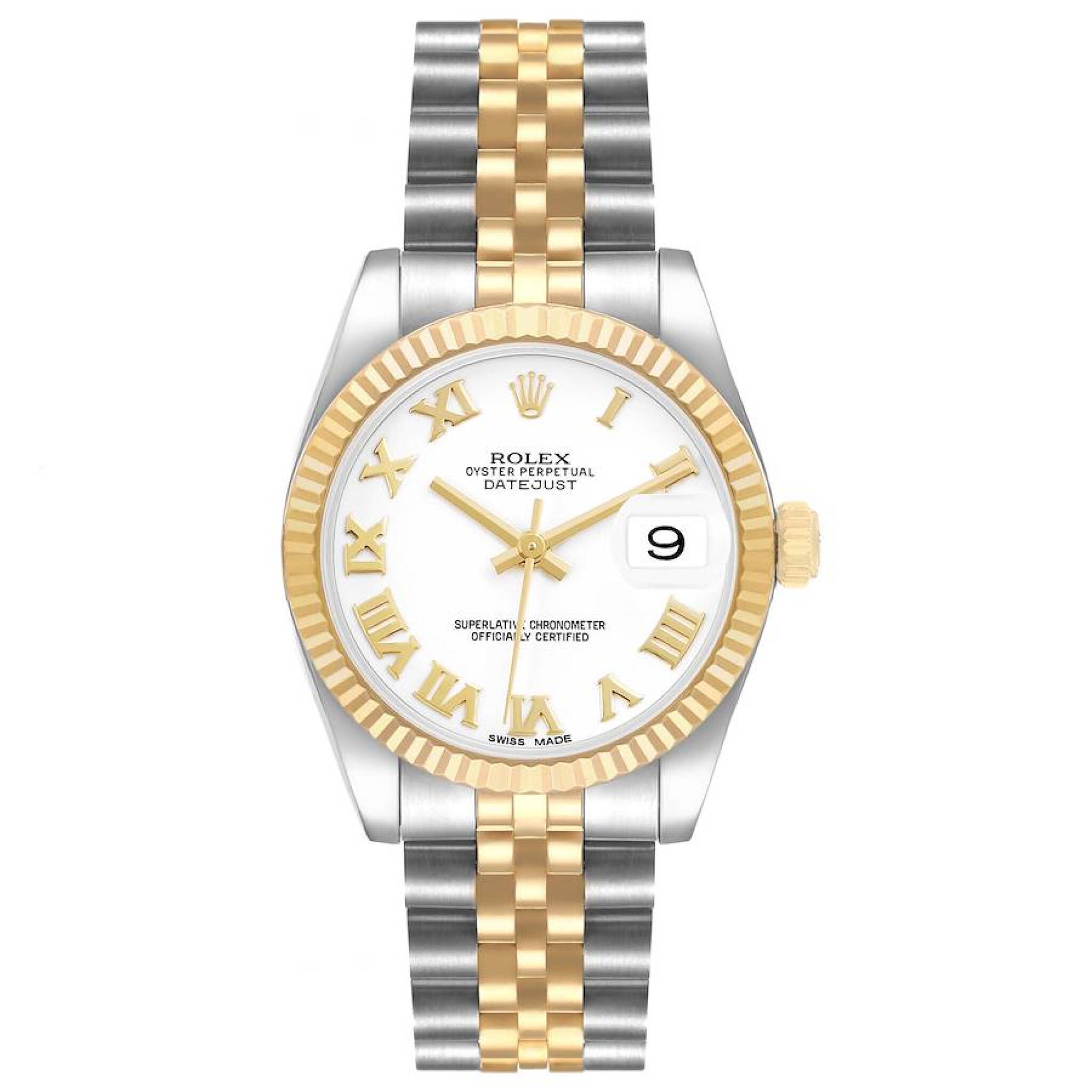 Datejust (Reference 178273). A 31mm yellow gold stainless steel automatic wristwatch with date. — view 1
