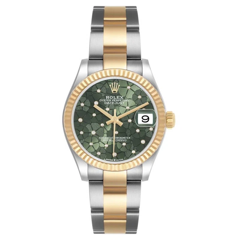 Datejust (Reference 278273). A 31mm yellow gold stainless steel diamond-set automatic wristwatch with date. 2019