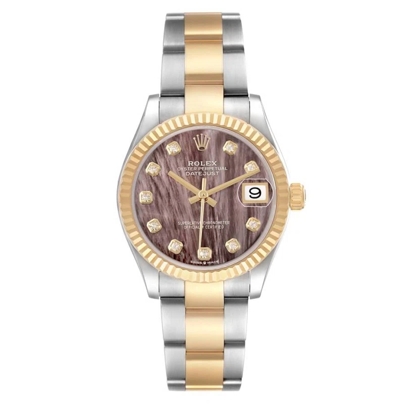 Datejust (Reference 278273). A 31mm unworn yellow gold stainless steel diamond-set automatic wristwatch with date. 2026