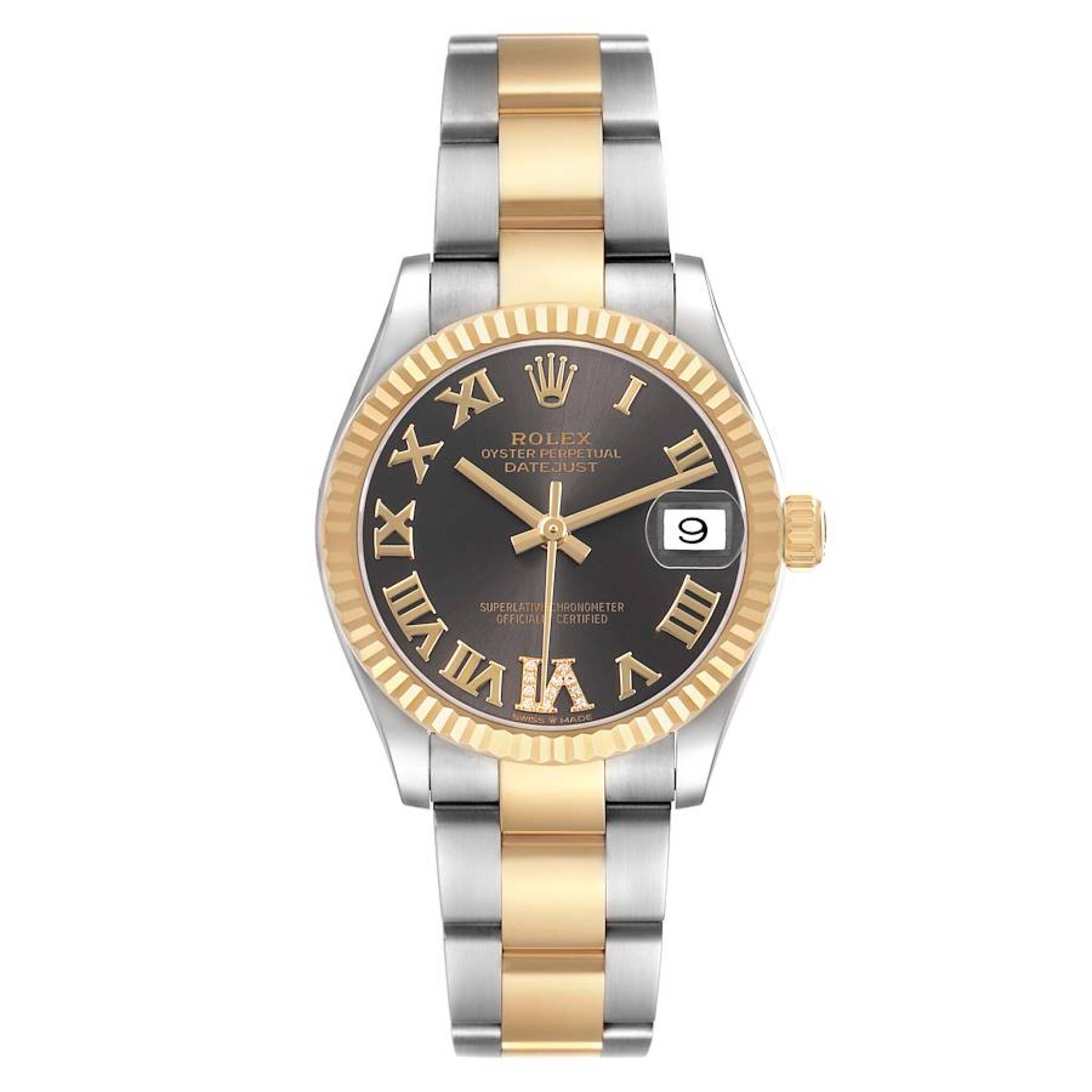Datejust (Reference 278273). A 31mm yellow gold stainless steel automatic wristwatch with date. 2024 — view 1