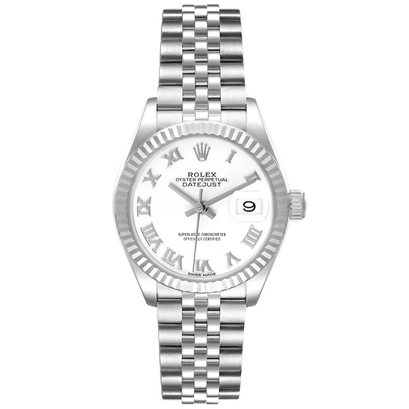 Datejust (Reference 279174). A 28mm white gold stainless steel automatic wristwatch with date. 2018