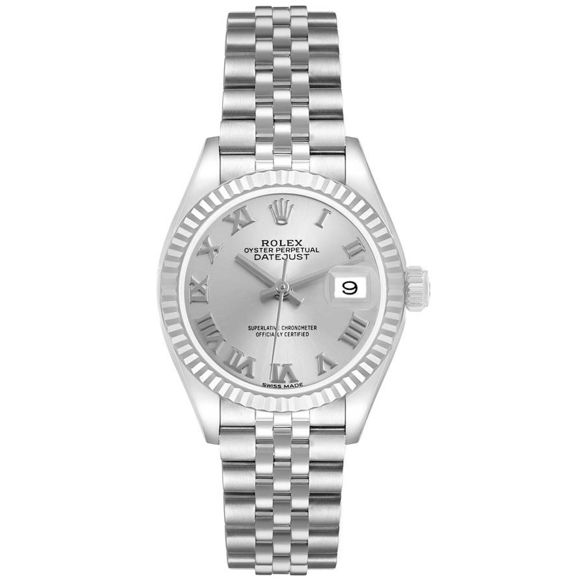 Datejust (Reference 279174). A 28mm white gold stainless steel automatic wristwatch with date. 2018 — view 1