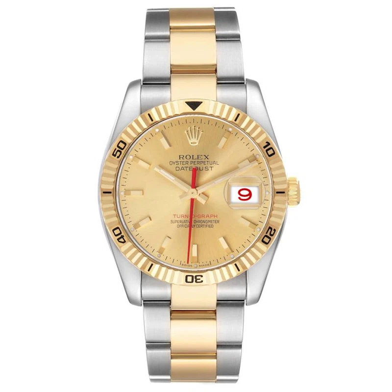 Datejust Turn-O-Graph (Reference 116263). A 36mm yellow gold stainless steel automatic wristwatch with date. 2005-2006