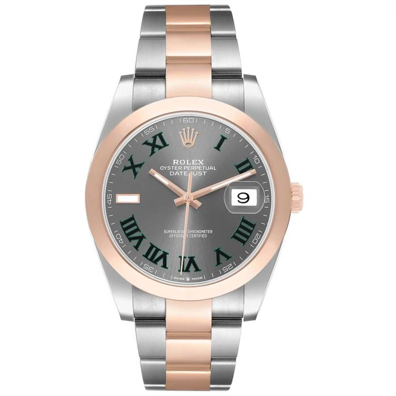 Datejust 'Wimbledon' (Reference 126301). A 41mm rose gold stainless steel automatic wristwatch with date. 2021
