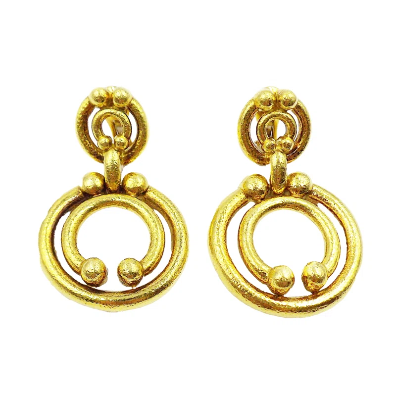 Gold Concentric Earclips