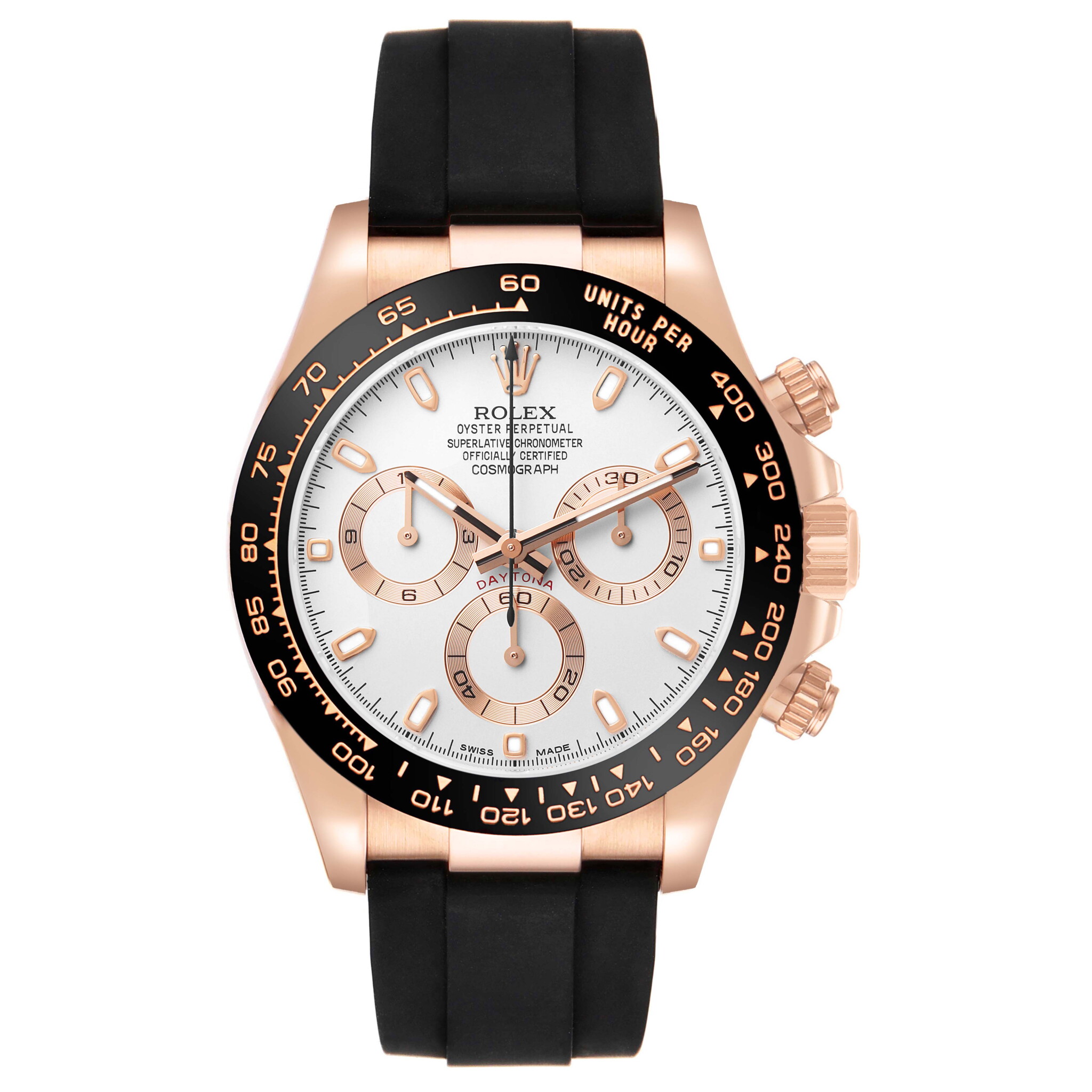Cosmograph Daytona (Reference 116515LN). A 40mm rose gold automatic wristwatch with chronograph. 2018 — view 1