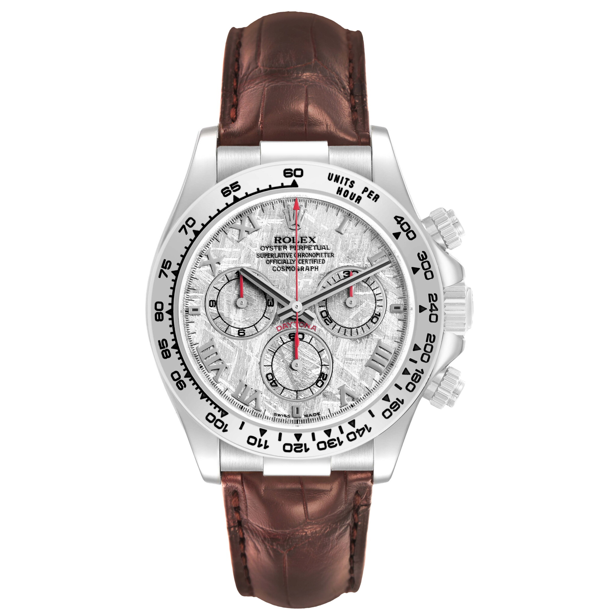 Cosmograph Daytona Meteorite Dial (Reference 116519). A 40mm white gold automatic wristwatch with chronograph. 2005 — view 1