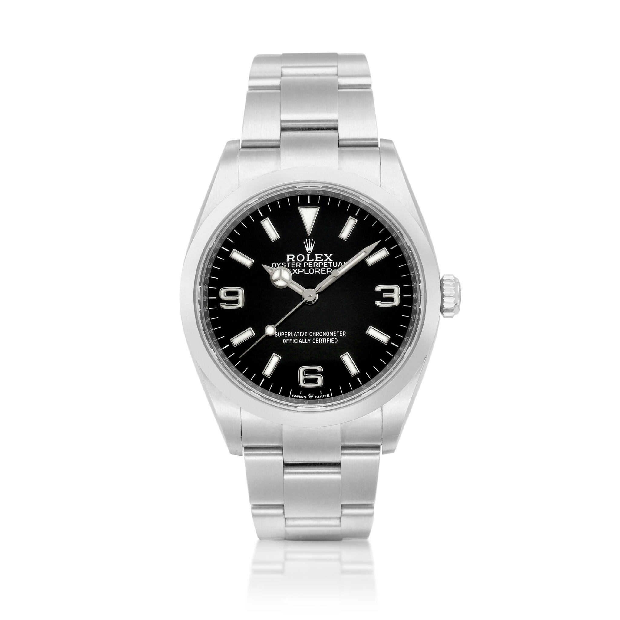 Explorer (Reference 124270). A 36mm stainless steel automatic wristwatch. 2024 — view 1