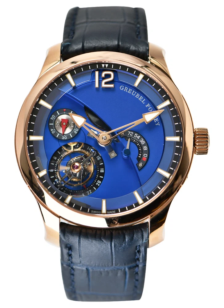Tourbillon 24 Seconds Contemporain (المرجع P00289). ساعة يد من الذهب الوردي بقطر 43.5mm، بحركة ميكانيكية ذات تعبئة يدوية، مع a power reserve وتوربيون. 2013