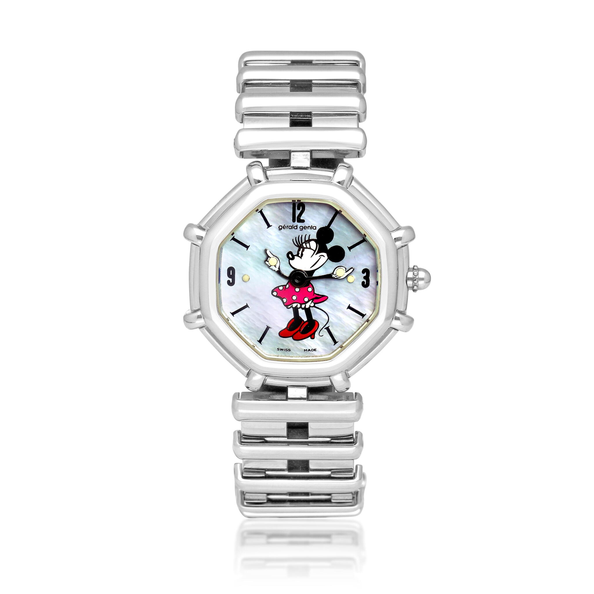 (Reference G.3491.7). A stainless steel quartz wristwatch with mother-of-pearl dial. Circa 1990 — view 1