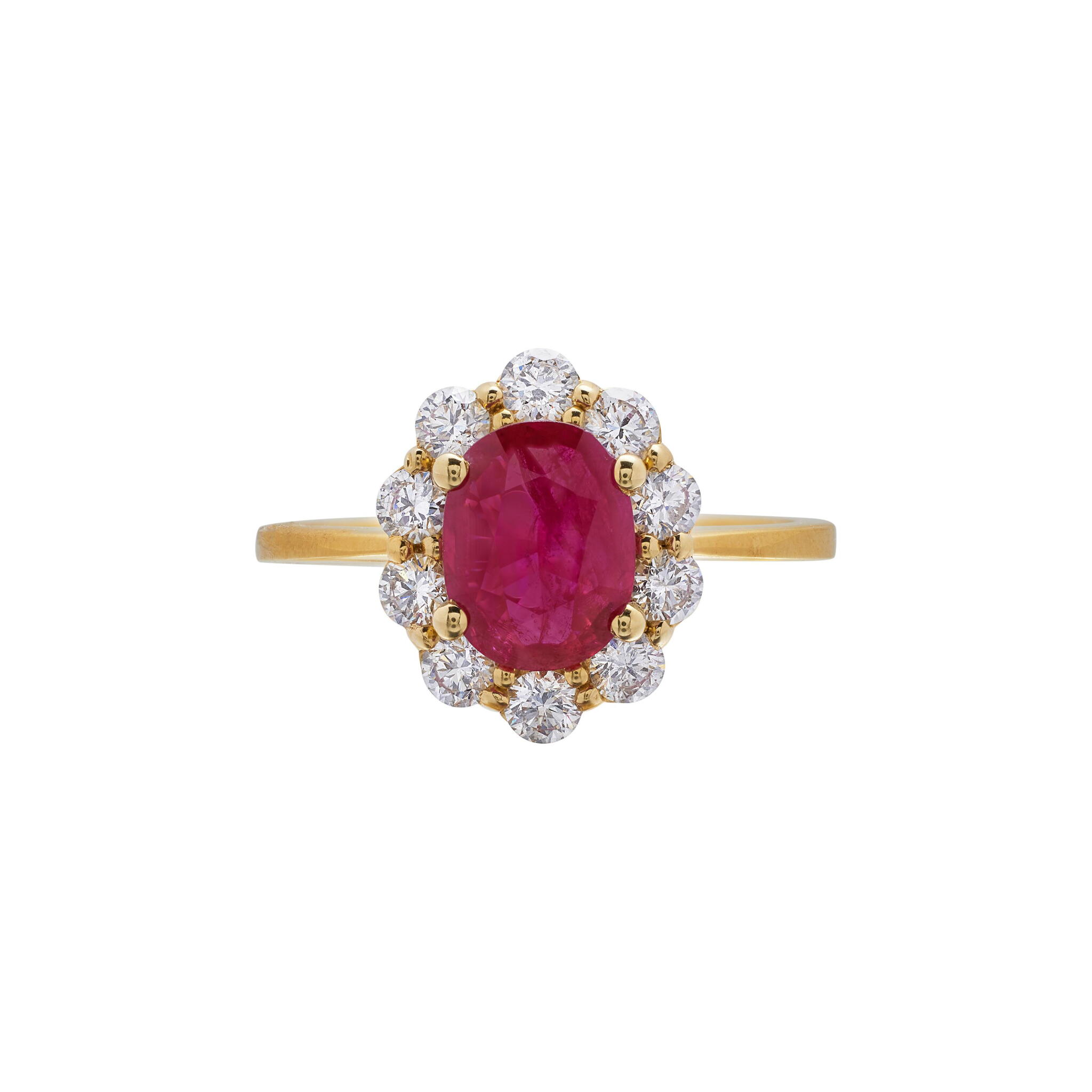 Gold, 1.00ct Ruby and Diamond Ring — view 1