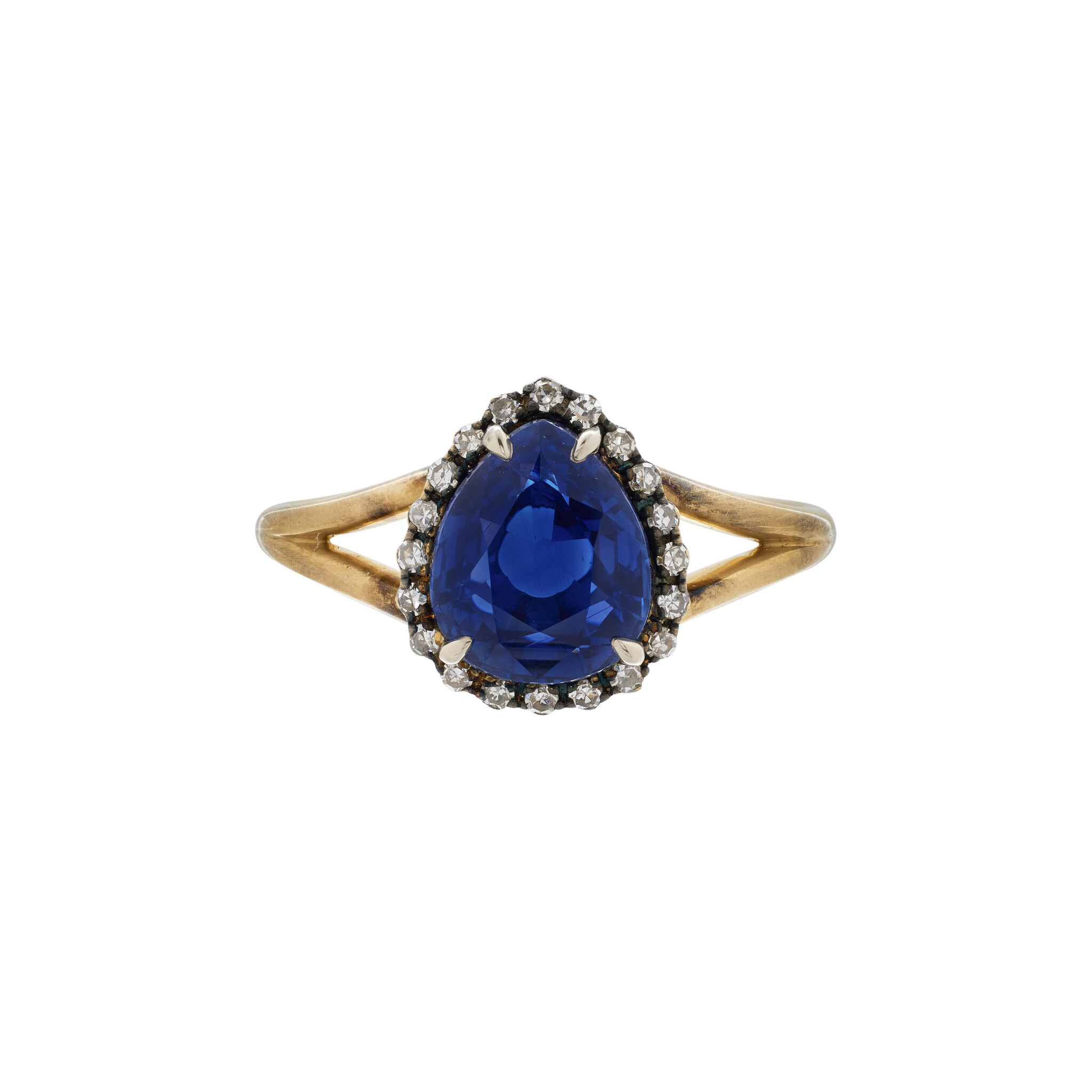 Gold, 2.80ct Kashmir Sapphire and Diamond Ring — view 1