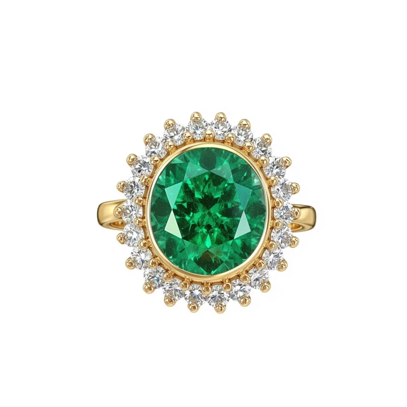 Gold, 4.30ct Colombian Emerald and Diamond Ring
