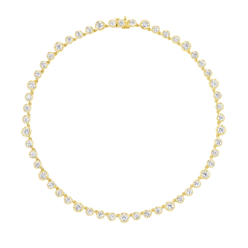 Gold and 18.25ctw Round Brilliant Cut Diamond Necklace