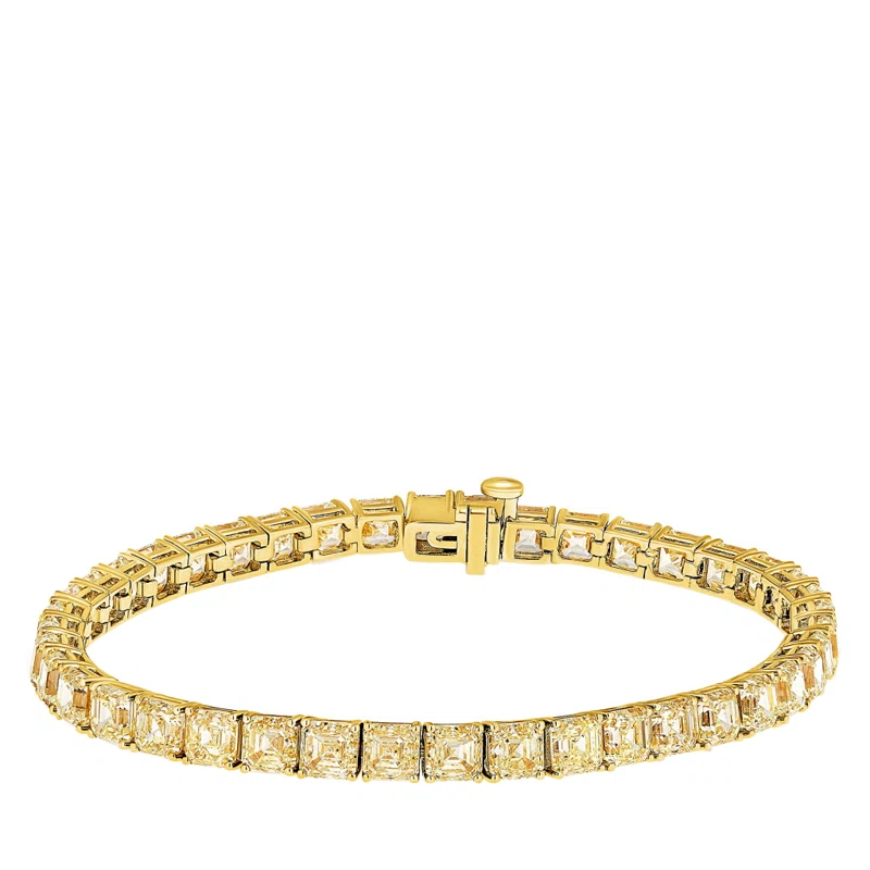 Gold and 20.80ctw Yellow Diamond Tennis Bracelet