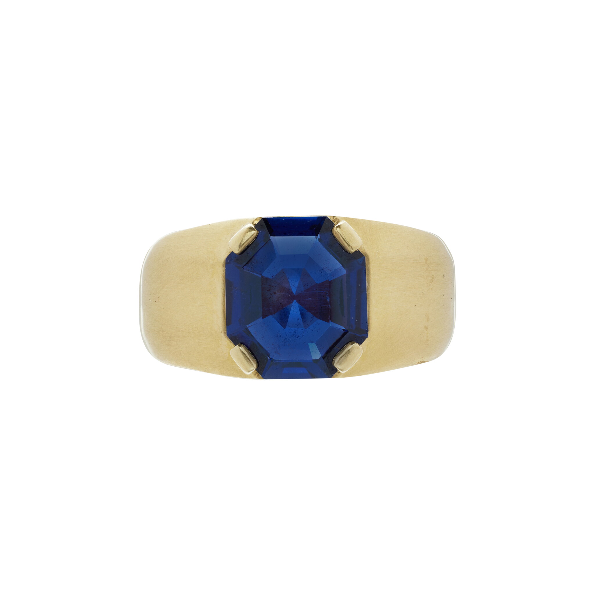 Gold and 2.75ct Burmese Sapphire Ring — view 1