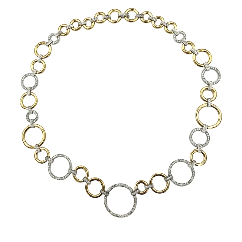 Gold and Diamond Chain Necklace