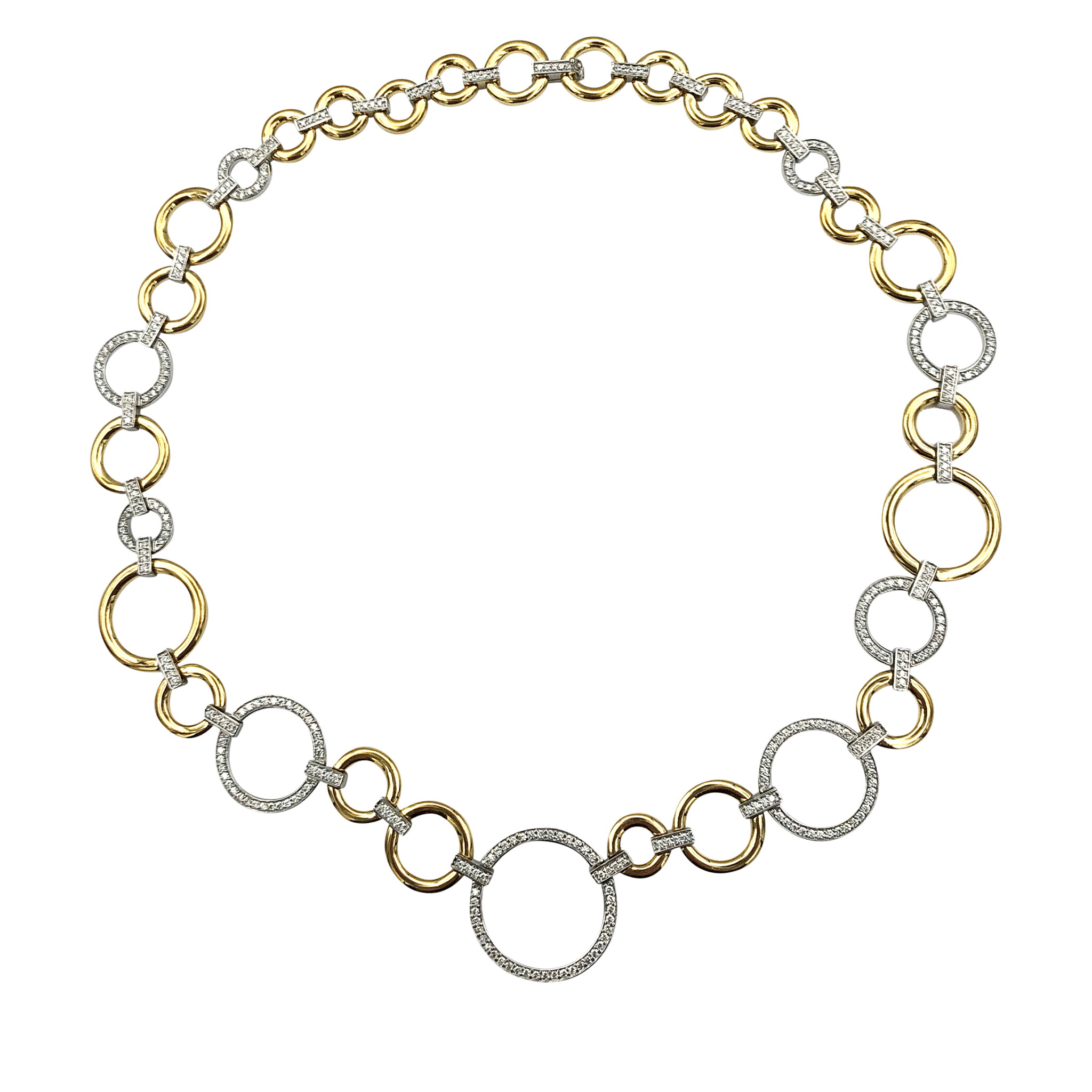Gold and Diamond Chain Necklace — view 1