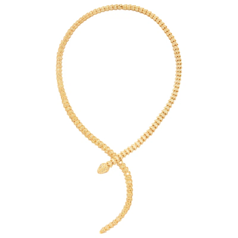 Gold and 19.20ctw Yellow Diamond Necklace