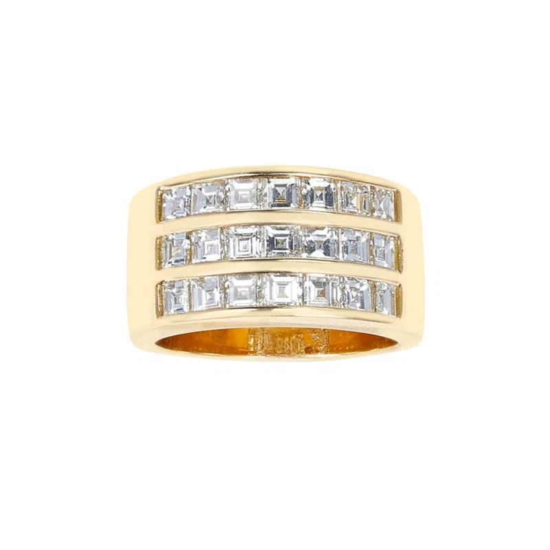 Gold and Diamond Wide Band 