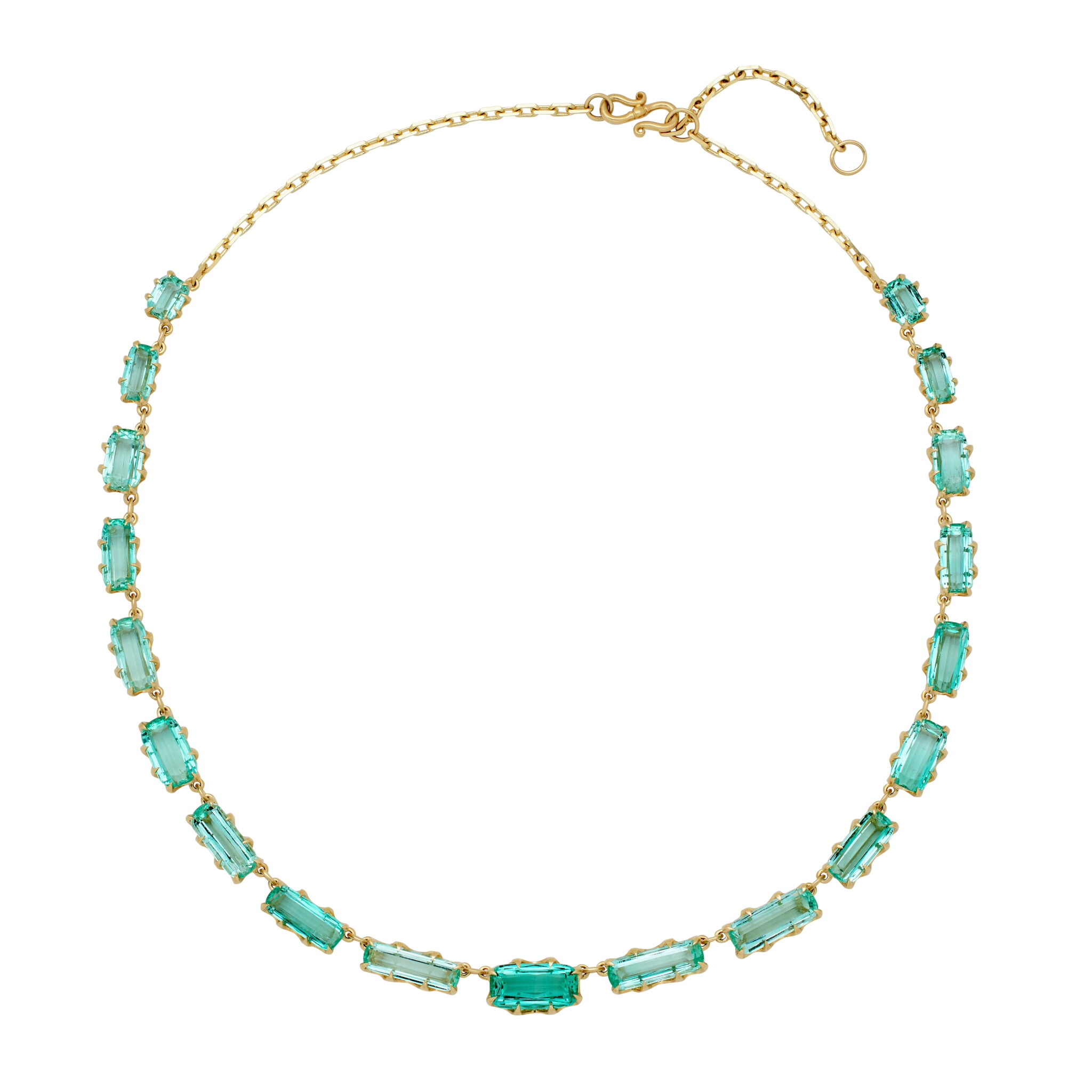 Gold and Emerald Necklace — view 1