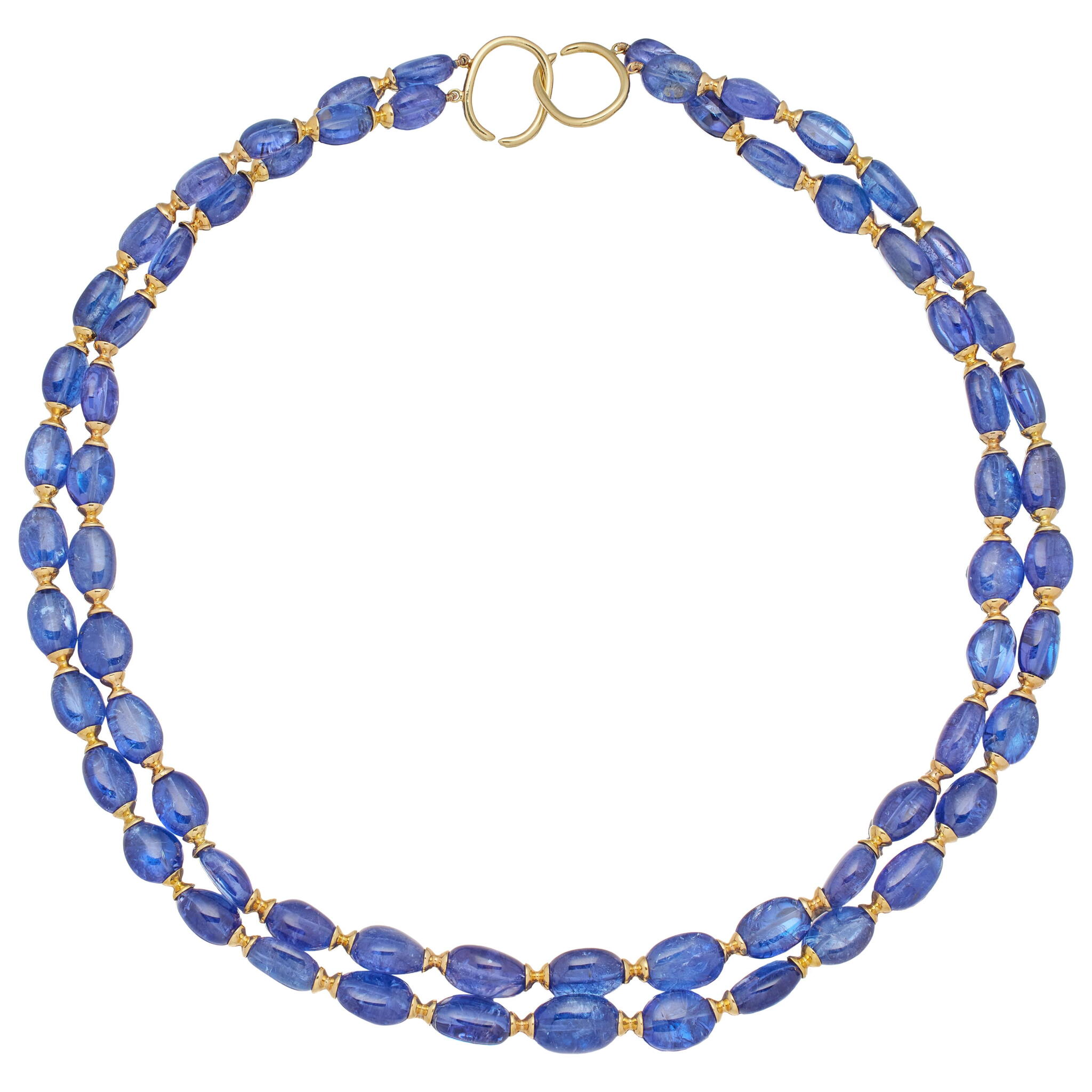 Gold and Tanzanite Necklace — view 1