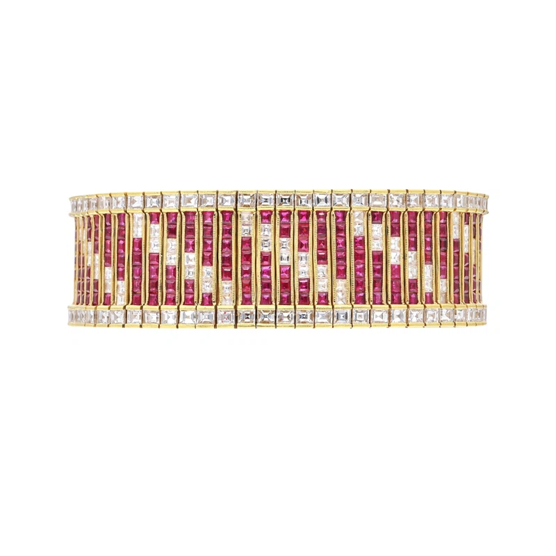 Gold, Ruby and Diamond Bracelet