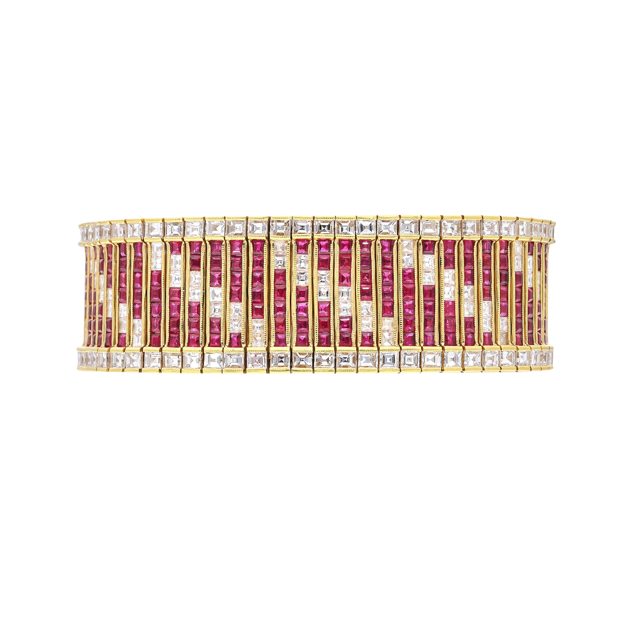 Gold, Ruby and Diamond Bracelet — view 1