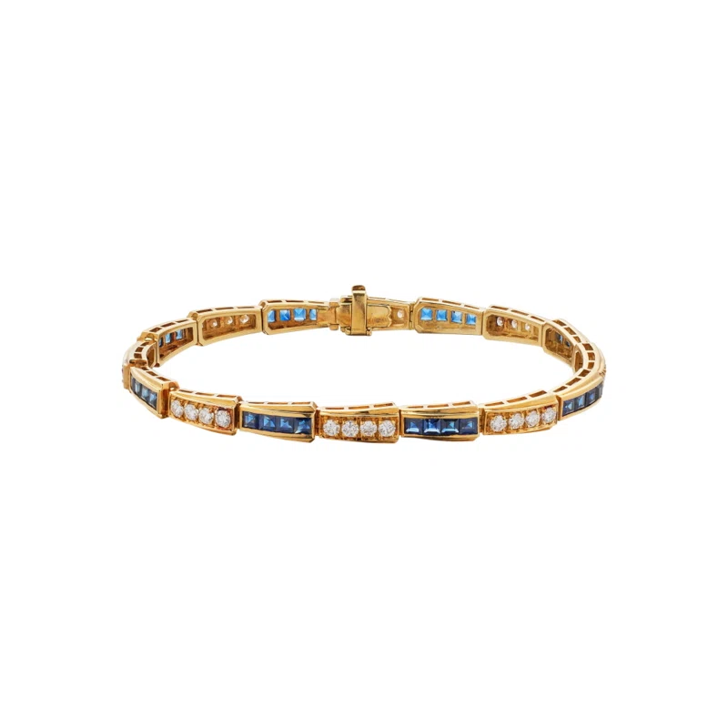Gold, Sapphire and Diamond Bracelet