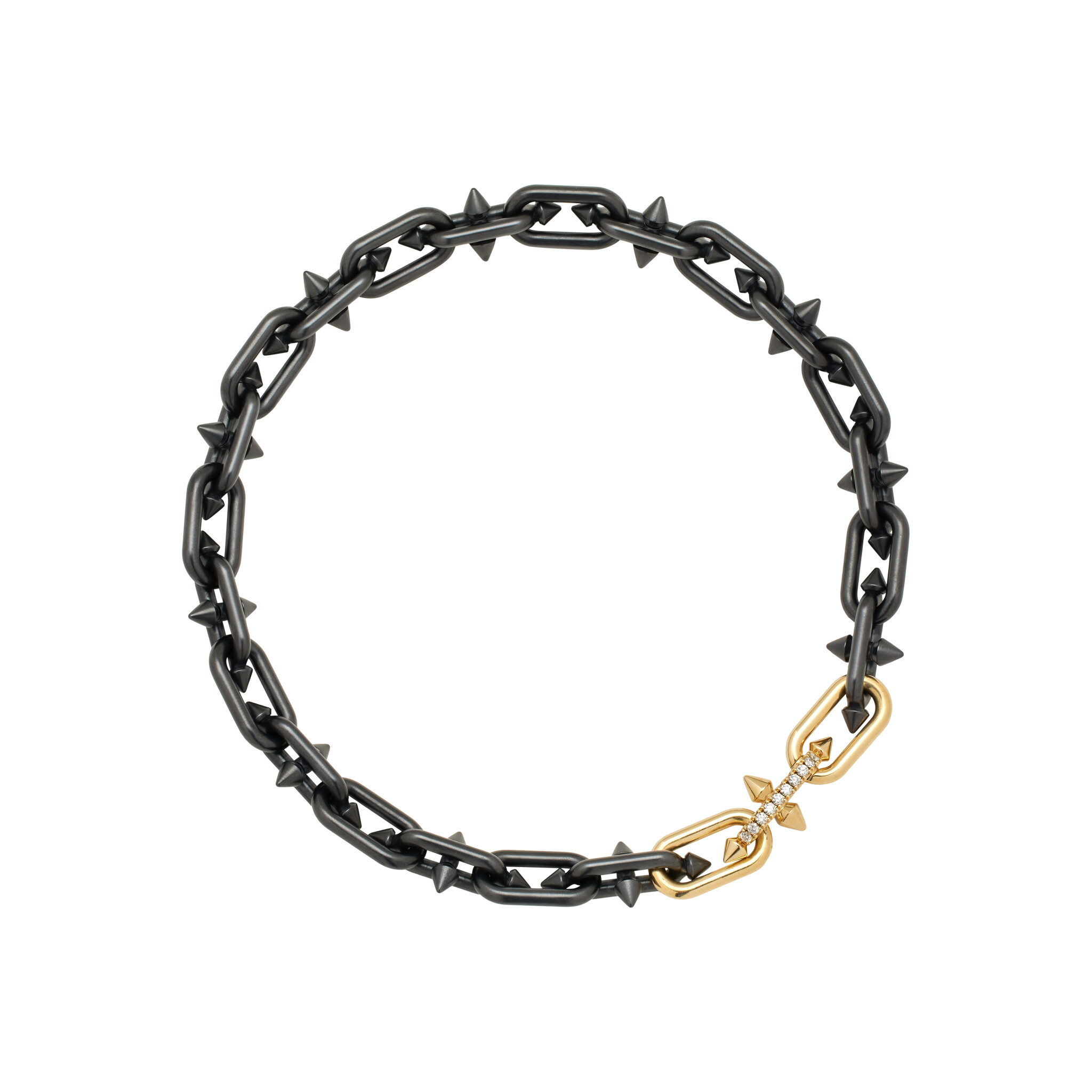 Gold, Titanium and Diamond Tiffany Titan by Pharrell Williams Necklace — view 1