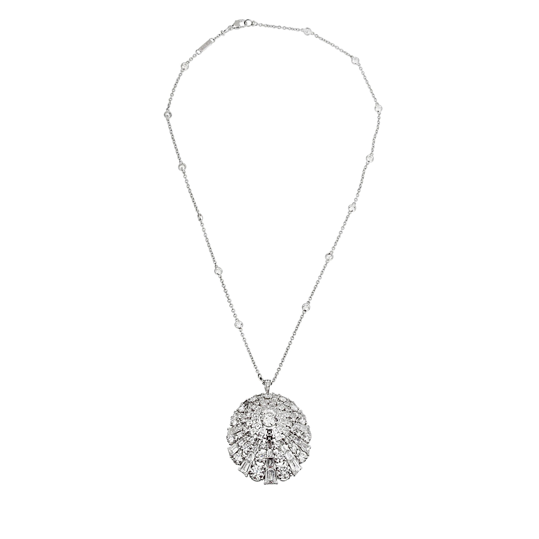 White Gold and Diamond Necklace — view 1