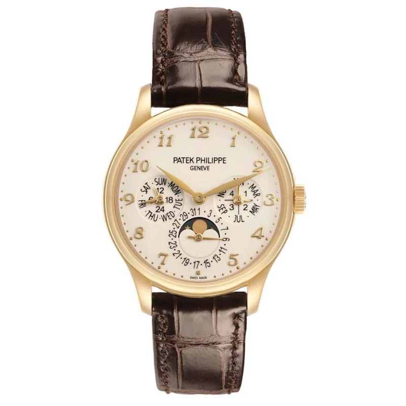 Grand Complications (Reference 5327J-001). A 39mm yellow gold automatic wristwatch with date, day, month, moon phase, 24 hour-format, leap year, and perpetual calendar. 2019