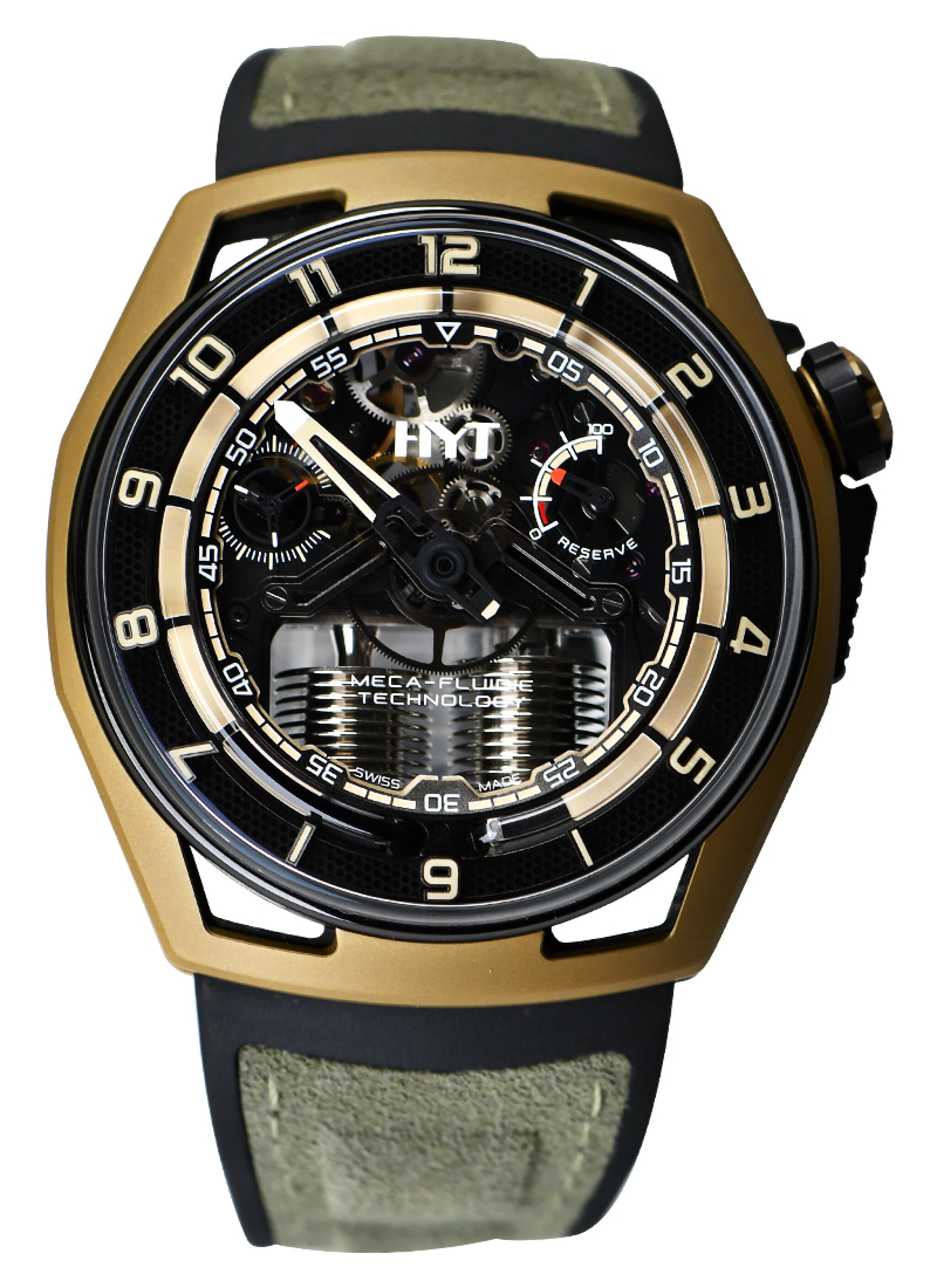 Hastroid Cosmic Hunter (Reference H02756-A). A 48mm bronze coated titanium and carbon manual wind wristwatch with power reserve. — view 1