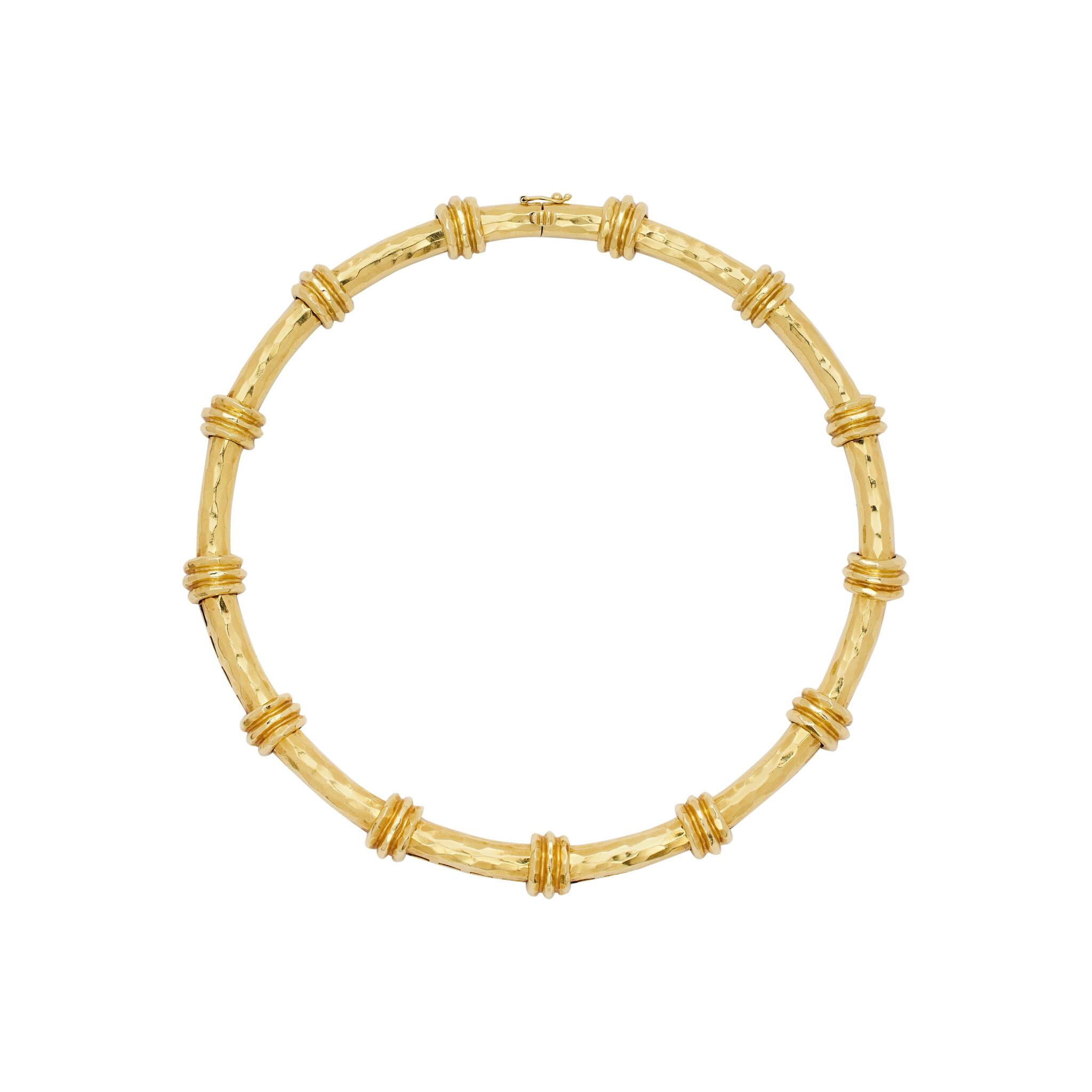 Gold Bamboo Collar Necklace  — view 1