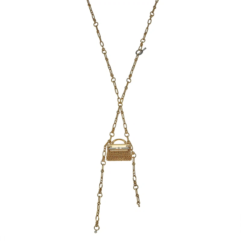 Rose Gold and Diamonds Kelly Bijou Précieux Chain Mail Necklace