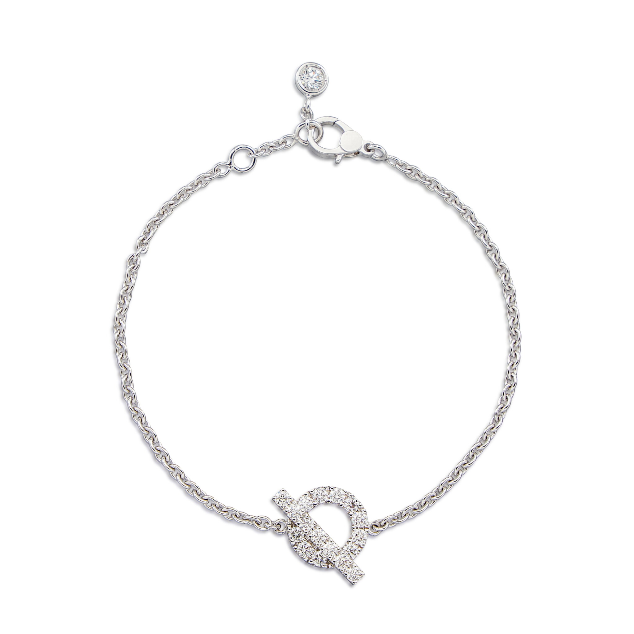White Gold and Diamond Finesse Bracelet — view 1