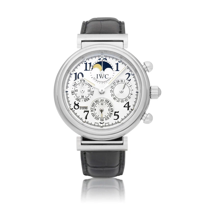 Da Vinci (المرجع 3758). ساعة يد من stainless steel perpetual calendar chronograph moon phase وleap year indication بقطر 41mm. 2006