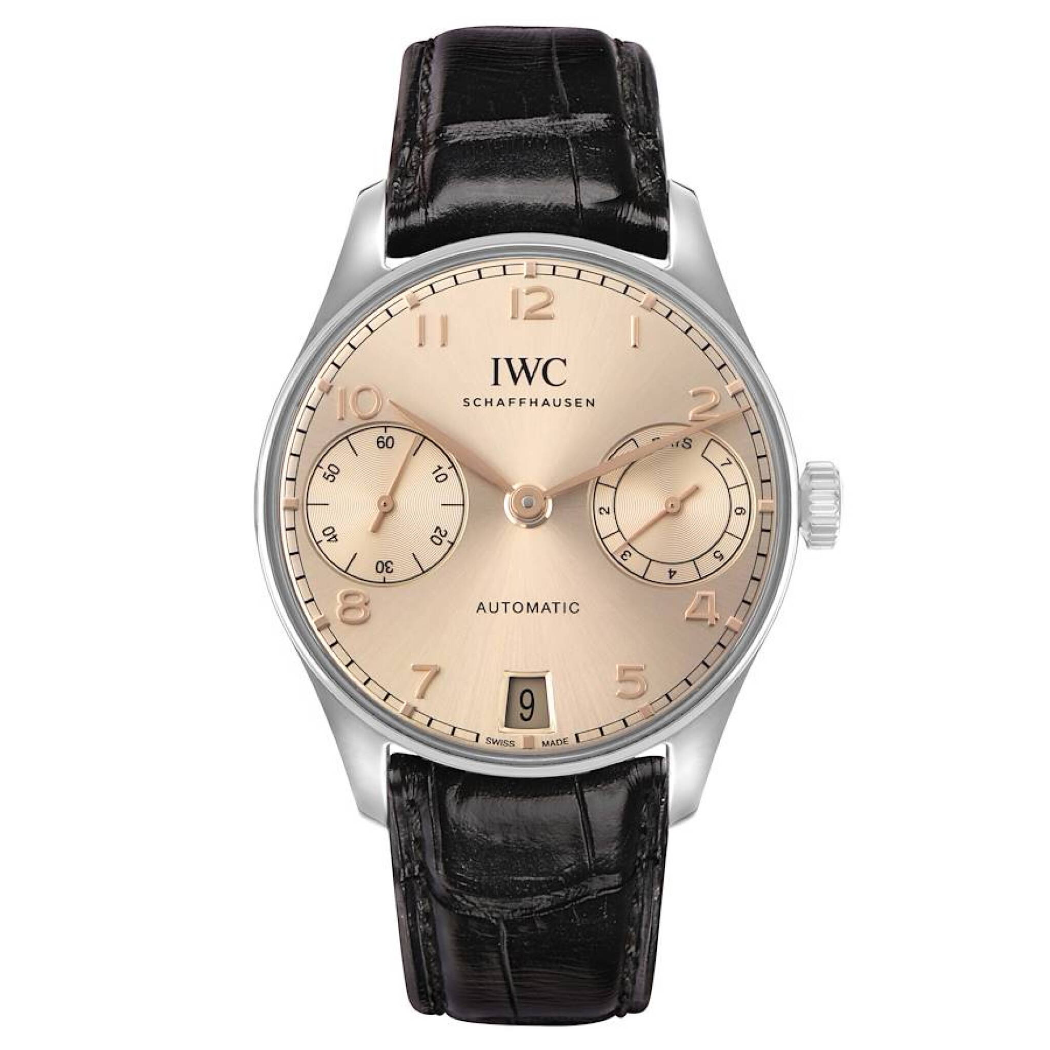 Portugieser (Reference IW501705). A 42.4mm stainless steel automatic wristwatch with date and power reserve. 2024 — view 1