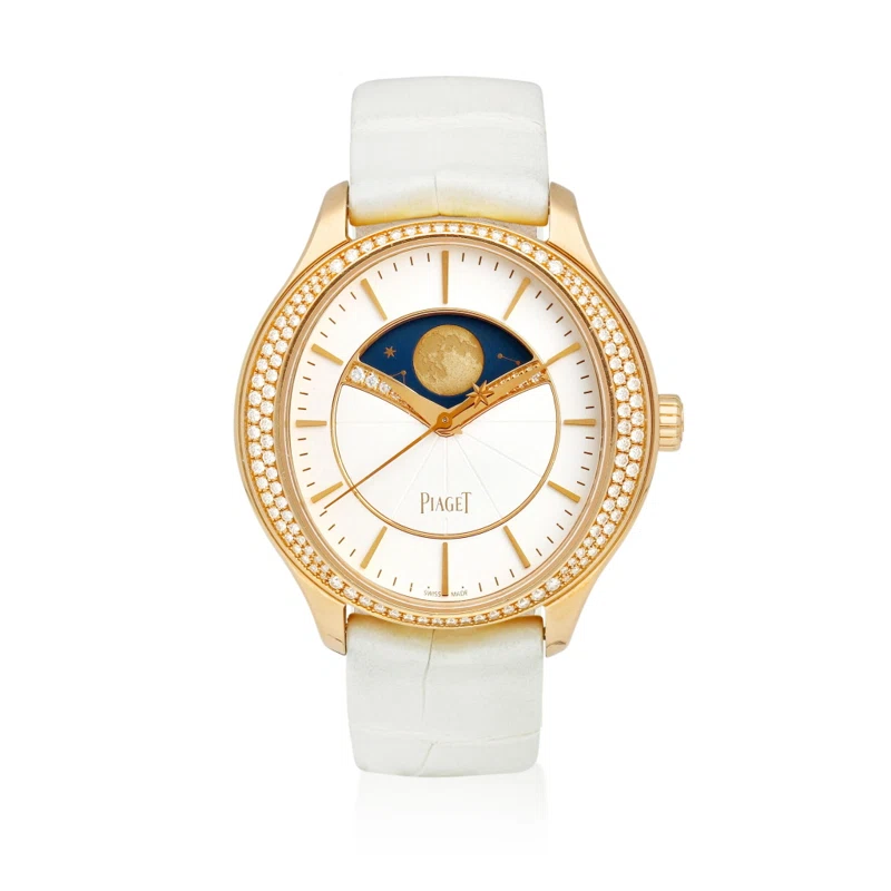 Limelight Stella (Reference P11179). A rose gold and diamond-set automatic wristwatch with moon phases. Circa 2015