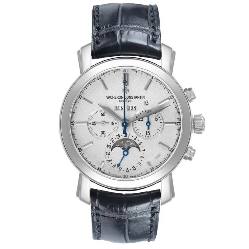 Malte Limited Edition (Reference 47212/000P-9250). A 42mm platinum manual wind wristwatch with date, day, month, moon phase, chronograph, leap year, and perpetual calendar.