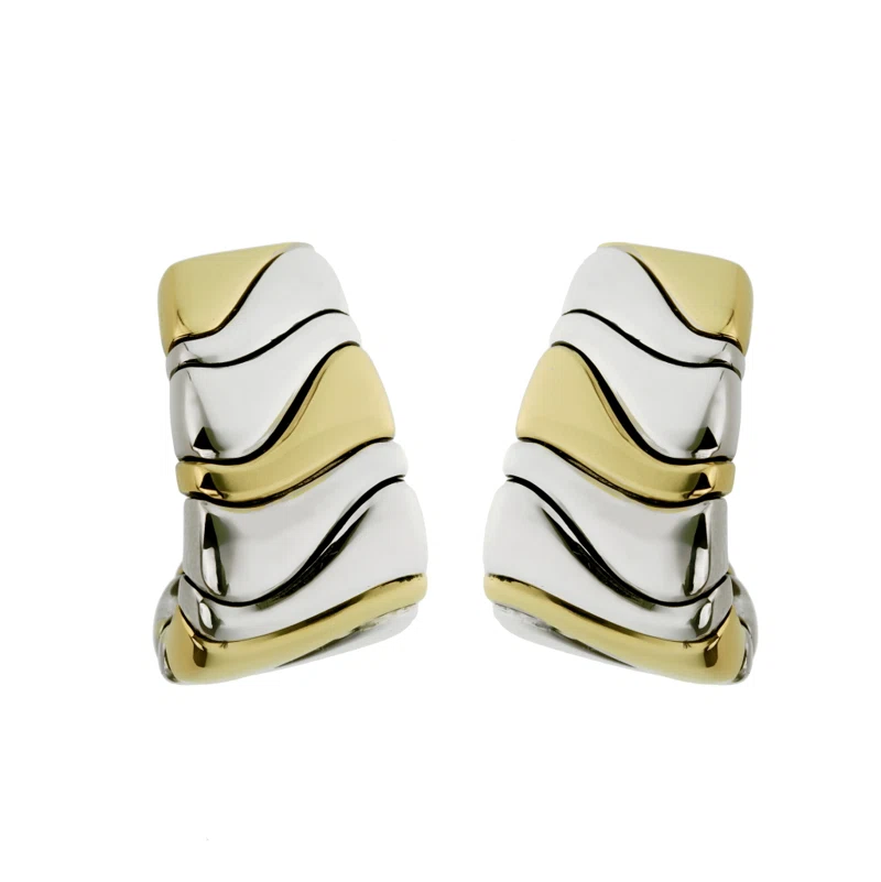 Gold and Stainless Steel Kar Earclips