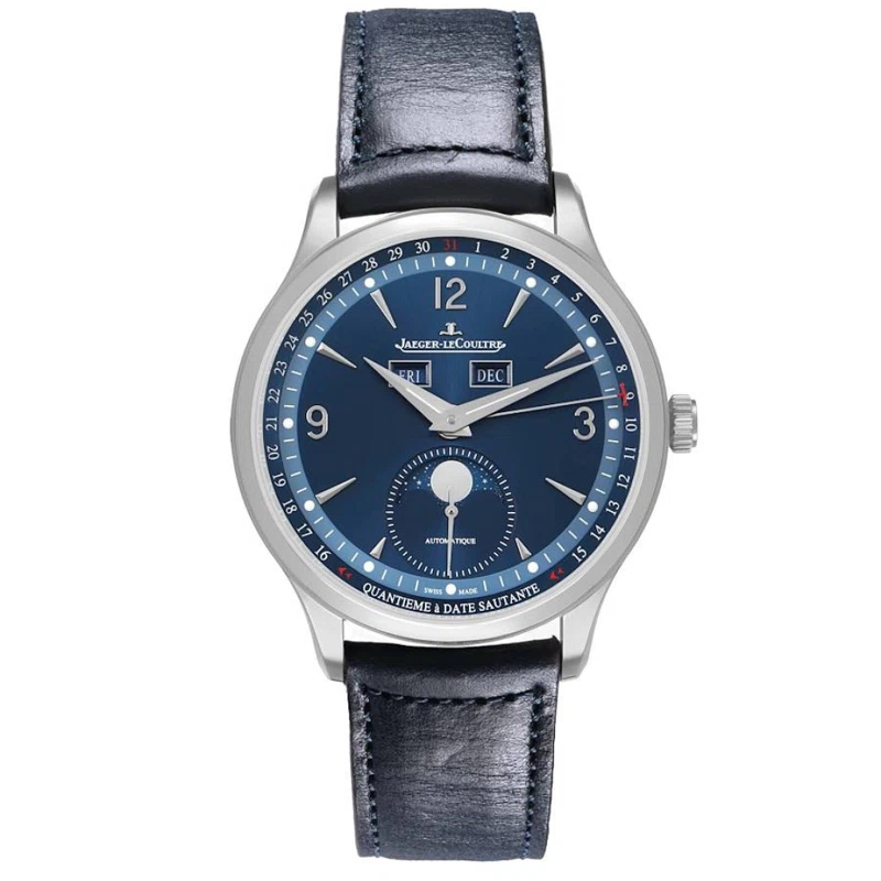 Master Control Calendar Limited Edition (المرجع Q4148480). ساعة يد من الفولاذ المقاوم للصدأ بقطر 40mm، بحركة أوتوماتيكية، مع التاريخ واليوم والشهر وأطوار القمر. 2023